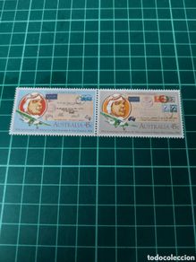 Sellos: Correo aviones trasportes personajes aviador Australia serie completa nuevos yvert 848/49 1984